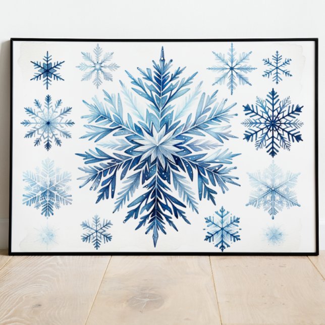 Snowflake Watercolor Collection Poster (Creator Uploaded)