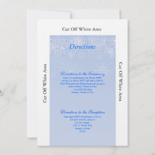 Snowflake Wedding Directions Card