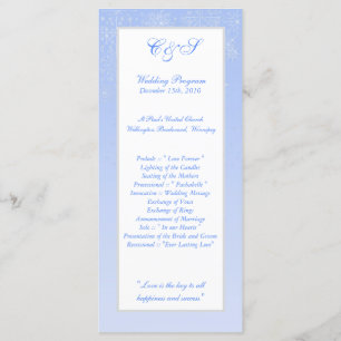 Snowflake Wedding Programs