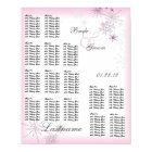Snowflake Wedding Seating Chart Ice Berry