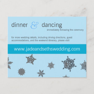 snowflake wedding website profile card