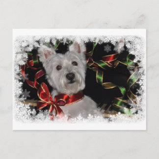 Snowflake Westie Postcard