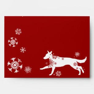 Snowflake White German Shepherd Dog Envelopes