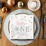 Snowflake Winter 1st Birthday Napkin<br><div class="desc">Celebrate in style with these trendy 1st birthday party napkins. The design is easy to personalise with your own wording and your family and friends will be thrilled when they see these fabulous napkins. Matching party items can be found in the collection.</div>