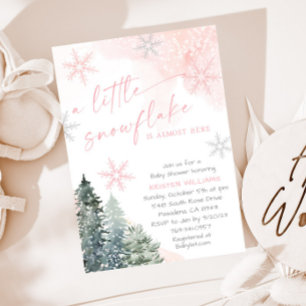 Snowflake Winter Baby Shower Invitation