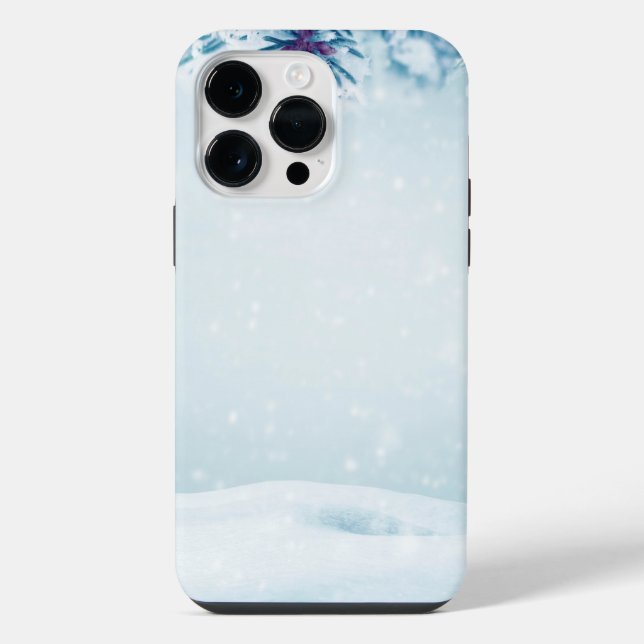Snowflake Winter Background iPhone Case (Back)