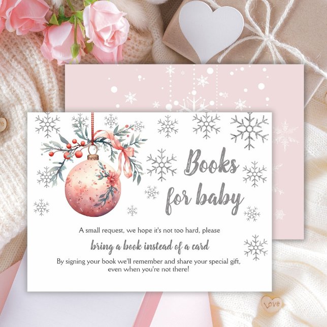 Snowflake Winter Books for Baby Enclosure Cards (Creator Uploaded)