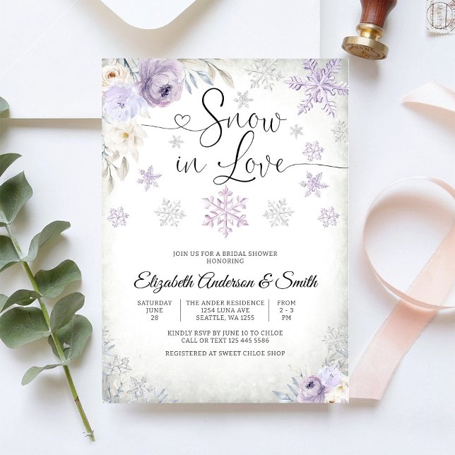Snowflake Winter Bridal Shower Invitation (Creator Uploaded)