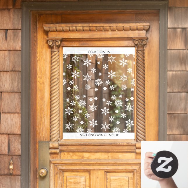 Snowflake Winter Business or Home Entry Door 18x24 (Home Door)