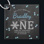 Snowflake Winter Chalkboard 1st Birthday Favour Tags<br><div class="desc">Celebrate in style with these cute and very trendy birthday party favour tags. This design is easy to personalise with your special event wording and your guests will be thrilled when they see these fabulous tags. Matching shower items can be found in the collection.</div>