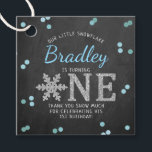 Snowflake Winter Chalkboard 1st Birthday Favour Tags<br><div class="desc">Celebrate in style with these cute and very trendy birthday party favour tags. This design is easy to personalise with your special event wording and your guests will be thrilled when they see these fabulous tags. Matching shower items can be found in the collection.</div>