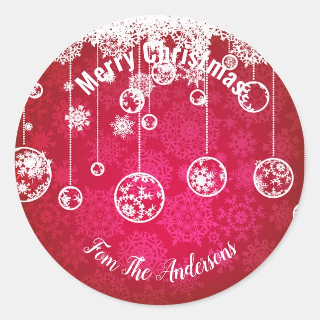 Snowflake Winter Christmas Backdrop Stickers (Front)