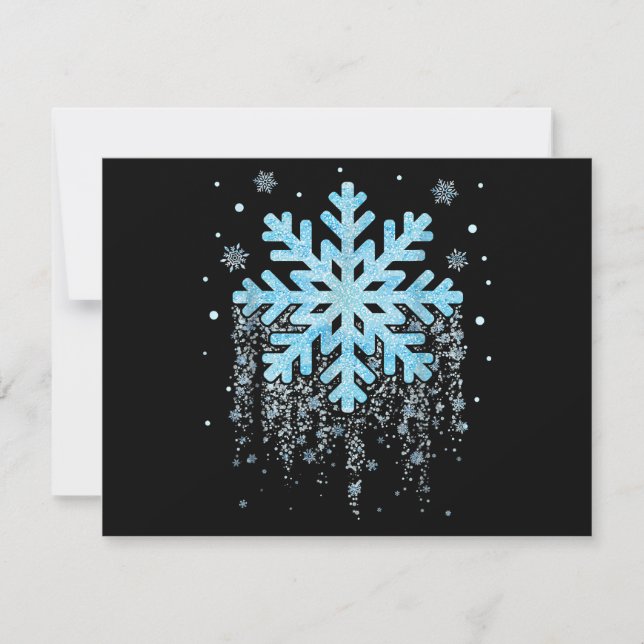 Snowflake Winter Christmas  Holiday Card (Front)