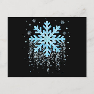 Snowflake Winter Christmas  Holiday Postcard