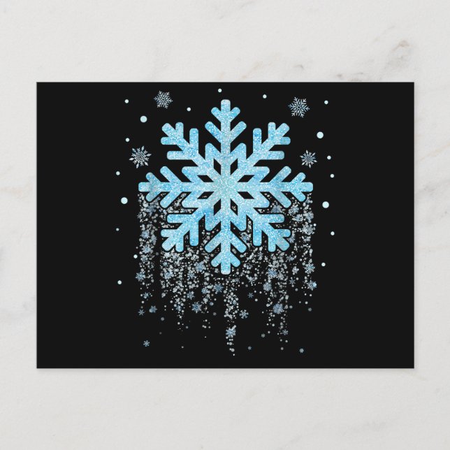 Snowflake Winter Christmas  Holiday Postcard (Front)