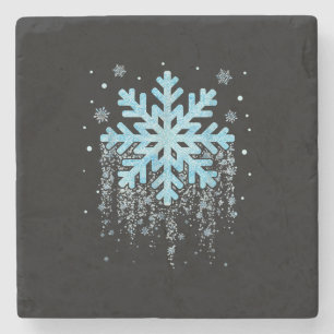 Snowflake Winter Christmas Matching Mens Womens Ki Stone Coaster