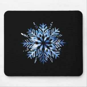 Snowflake Winter Christmas Matching  Mouse Pad