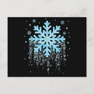 Snowflake Winter Christmas Postcard