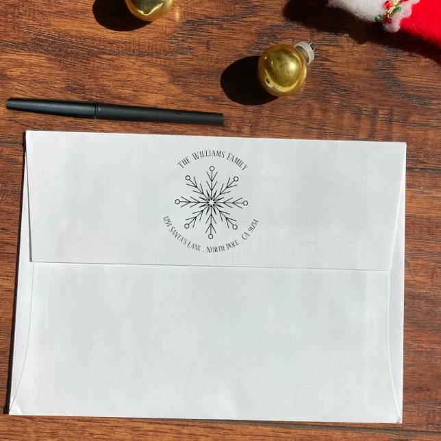 Snowflake Winter Family Rubber Stamp (Creator Uploaded)