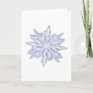Snowflake Winter Holiday Christmas Pencil Art Card