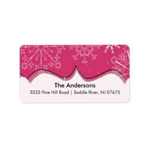 Snowflake Winter Holiday Return Address Label