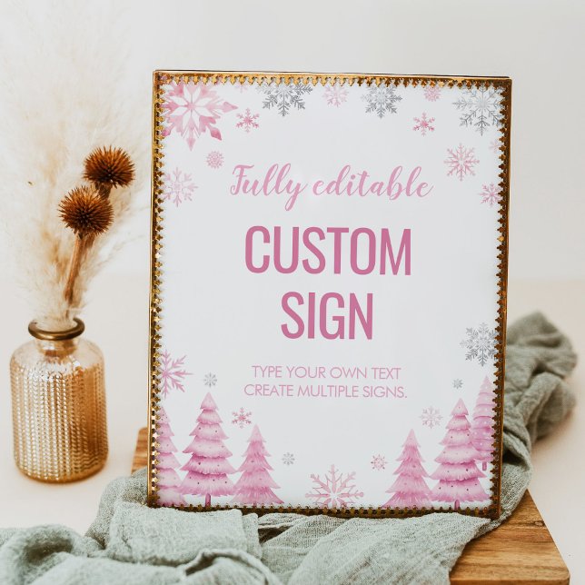 Snowflake Winter Onederland Birthday Custom Sign (Creator Uploaded)