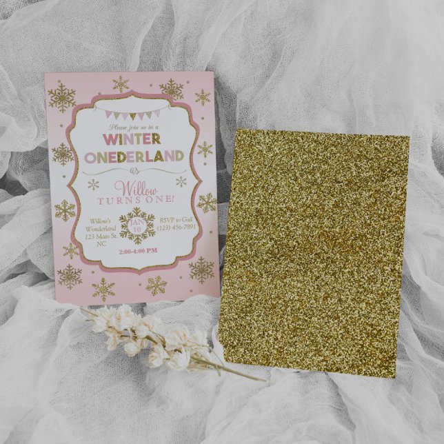 Snowflake Winter Onederland Birthday Invitation (Creator Uploaded)