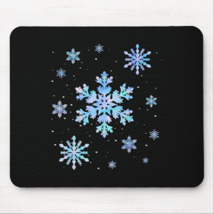 Snowflake Winter Sports Ski Snowboarding Ice Skate Mouse Pad