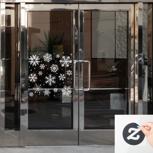 Snowflake winter  window cling (Office Door)