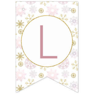Snowflake Winter Wonderland Bunting Banner