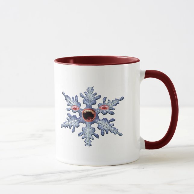 Snowflake Zombie! - 2-sided Ringer Mug (Right)