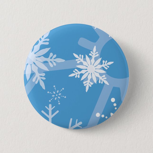 SnowFlakes 6 Cm Round Badge (Front)