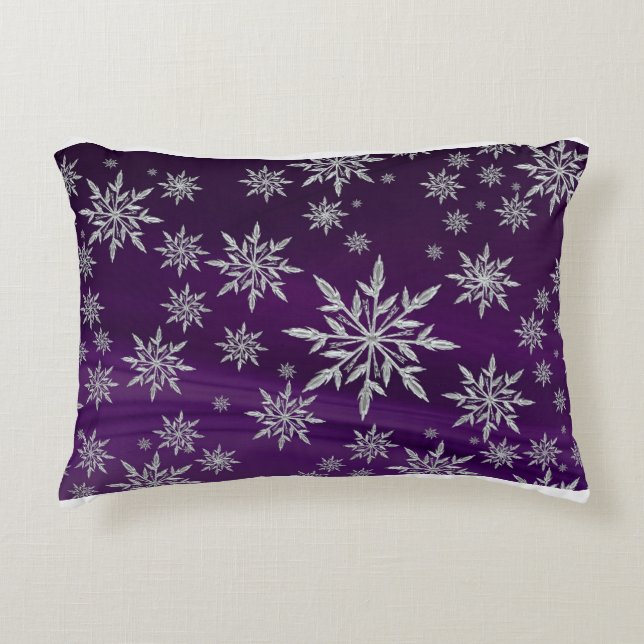 Snowflakes Accent Pillow (Front)