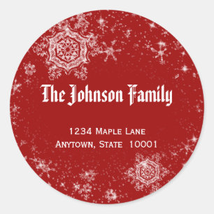 Snowflakes Address Label