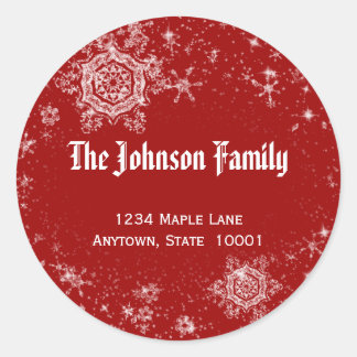 Snowflakes Address Label