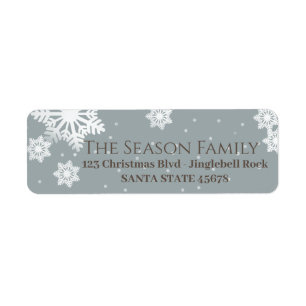 Snowflakes Address Label Return Address Label