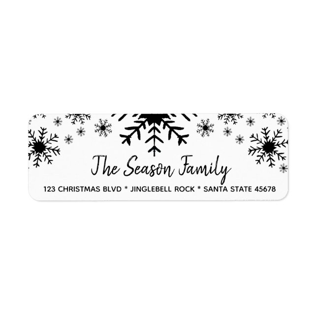 Snowflakes address Label Return Address Label (Front)