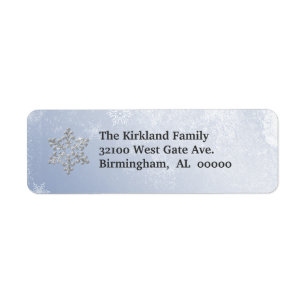 Snowflakes Address Labels