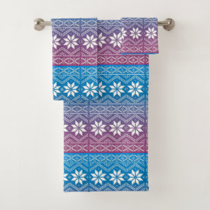 Snowflakes and Lace Bath Towel Set
