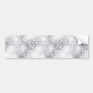 Snowflakes and lights bumper sticker