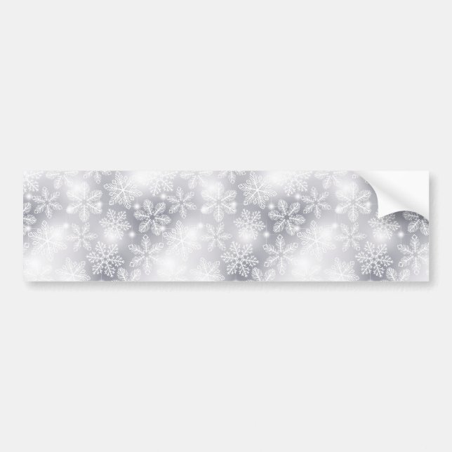 Snowflakes and lights bumper sticker (Front)