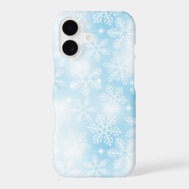 Snowflakes and lights on blue (Back)