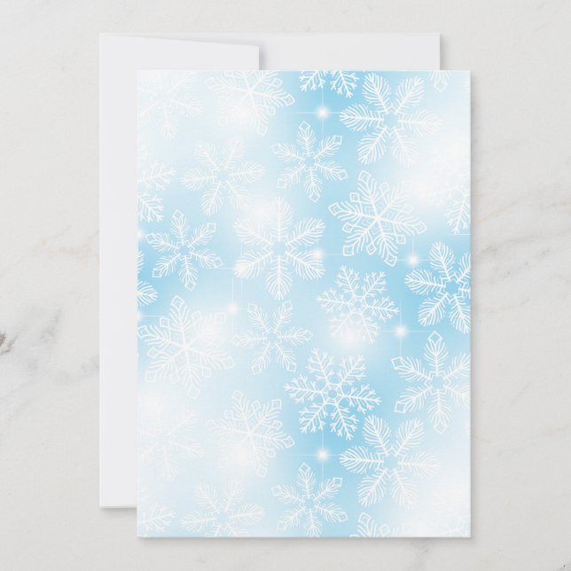 Snowflakes and lights on blue (Front)