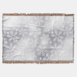 Snowflakes and lights throw blanket