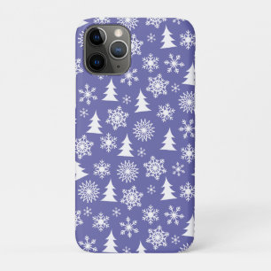 Snowflakes and Pine Trees iPhone 11 Pro Case