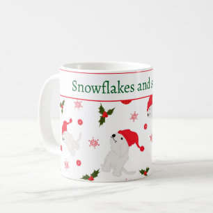 Snowflakes and snuggles coffee mug