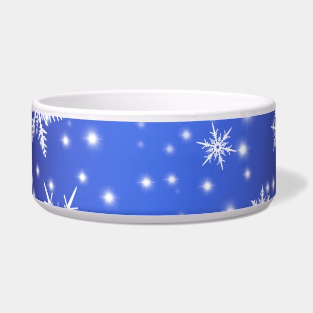 Snowflakes and Sparkles over Navy Blue Light (Front)