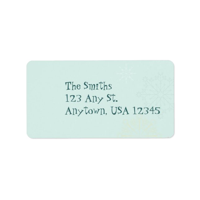 Snowflakes and Stars Christmas Address Labels (Front)