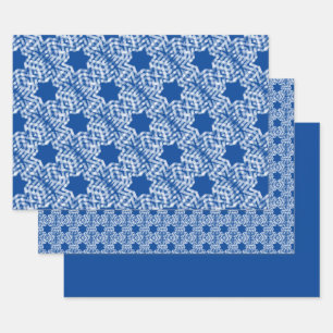 Snowflakes and Stars Wrapping Paper Sheet