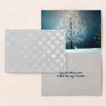 Snowflakes and Wonder Winter Holidays Real Foil Card<br><div class="desc">Give this real foil card with the magical image of a hare in a winter wonderland to anyone who loves the mystery and wonder of a Winter night. Customise it with your words (or leave the sentiment as is) to make the card perfect for various holidays or occasions. Happy holidays!...</div>